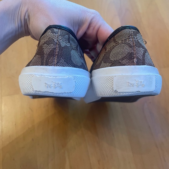 Coach Logo Chrissy Slip On Tennis Shoes Brown Women’s 6 - Picture 2 of 8